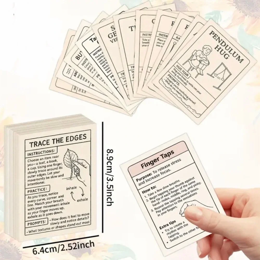 Somatic Coping Skills Card Set + Waterproof Zipper Pouch